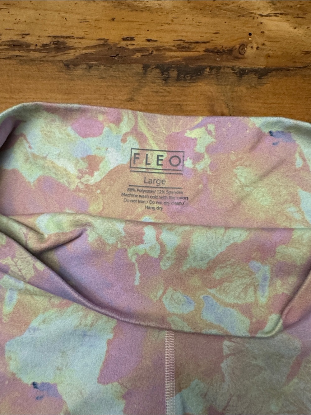 Fleo Women's Athletic Shorts - Pastel Pink & Light Green Tie-Dye